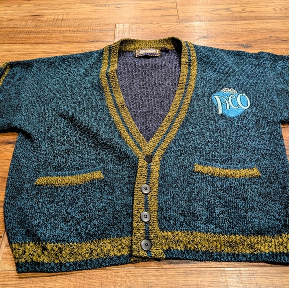 1980s Ugly Grandpa Sweater Cardigan - Picture 5 of 6